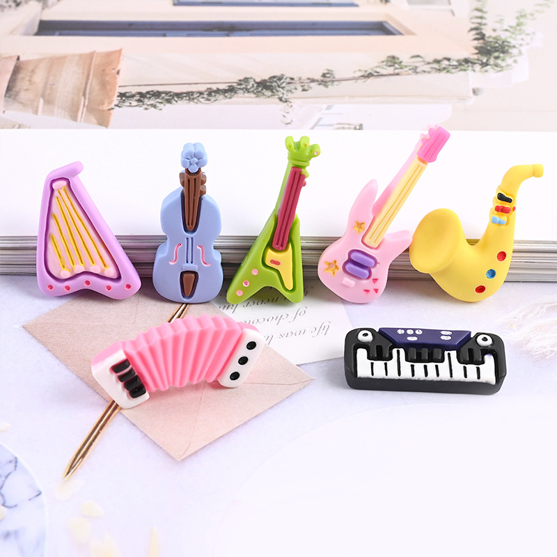 Musical Instrument Manufacturers - 10pcs Cartoon Kawaii Resin Mini Musical