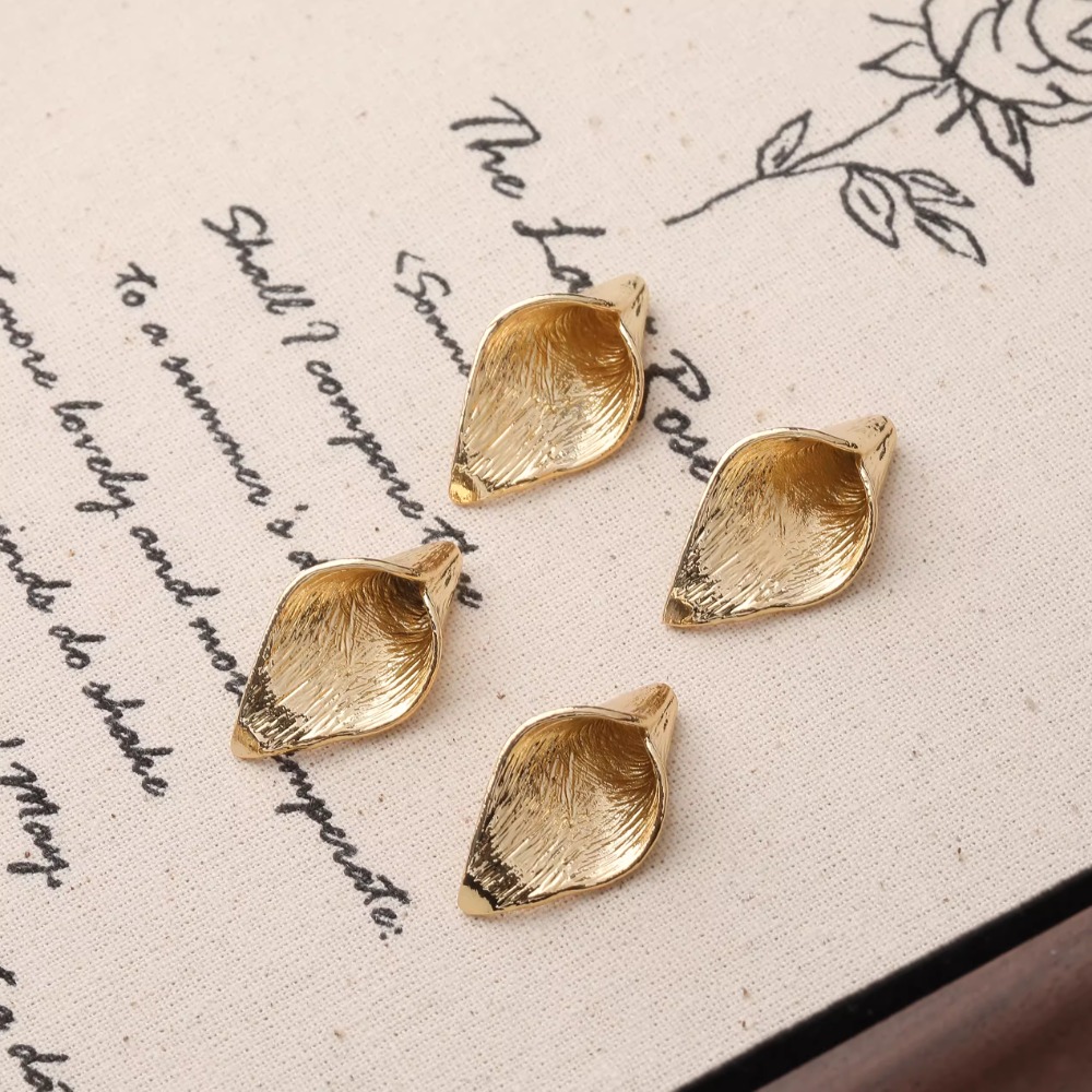 4PCS Dainty Horn Petals Flower - đánh giá và giá Musical Instrument Jewelry