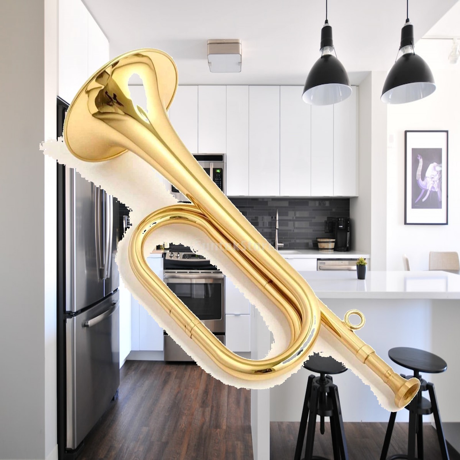 Mini Brass Musical Instrument  - đánh giá và giá Musical Instrument Bugle