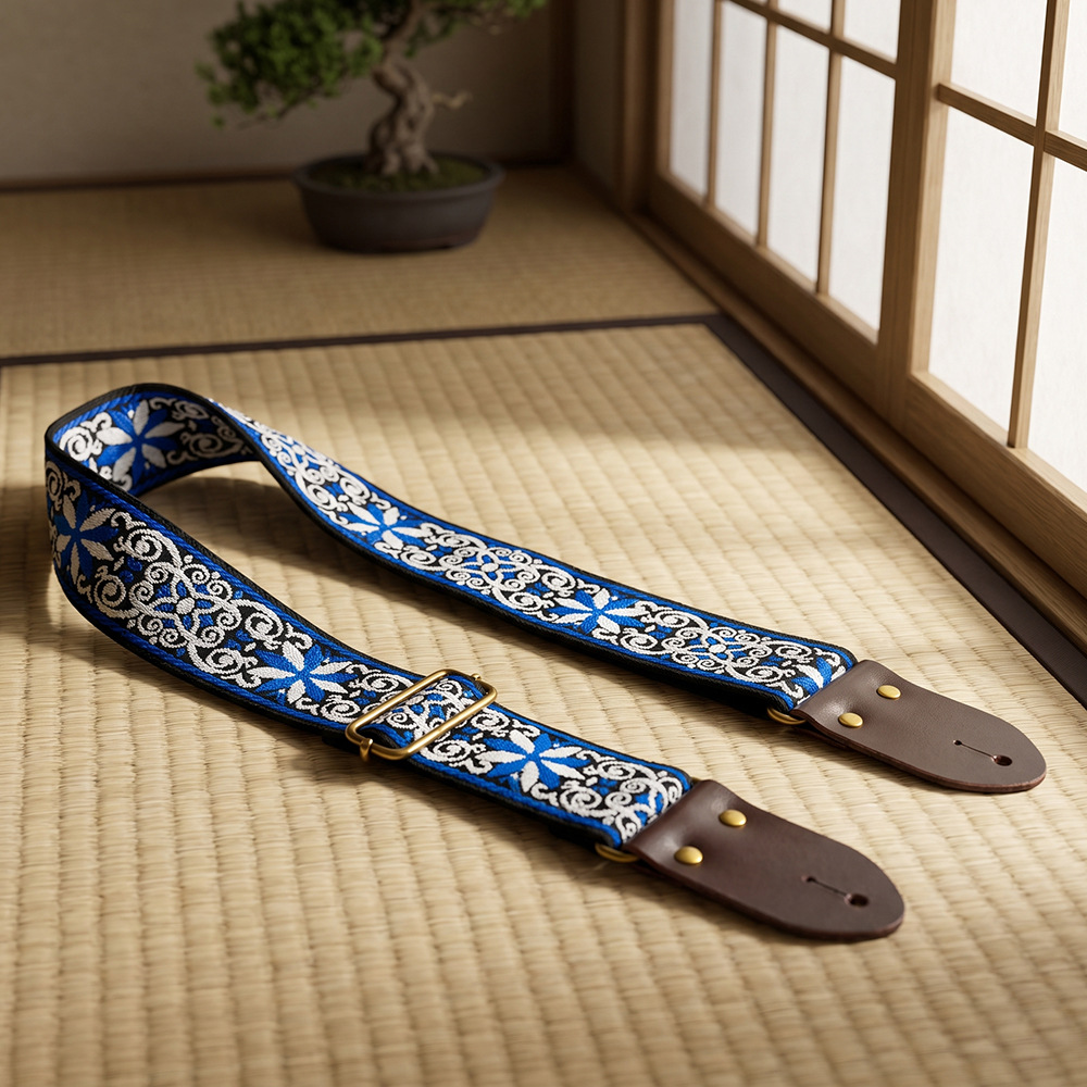 Embroidered Print Guitar Strap - đánh giá và giá Musical Instrument Types