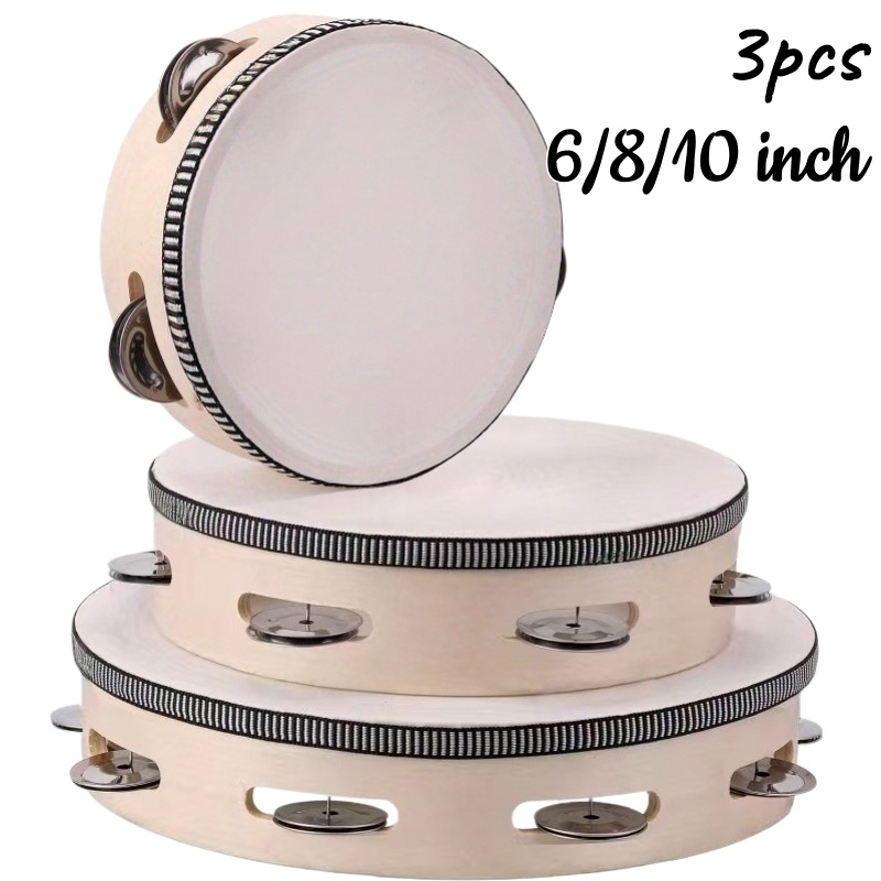 1/3pcs Wooden Tambourine 6/8/1 - đánh giá và giá Musical Instruments Game