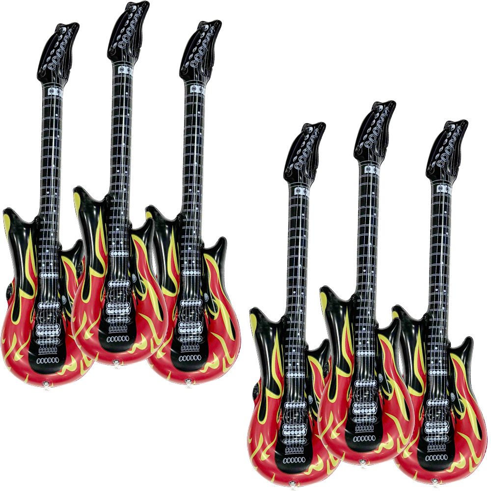 6-Piece Inflatable Flame Guita - đánh giá và giá Musical Instruments Game